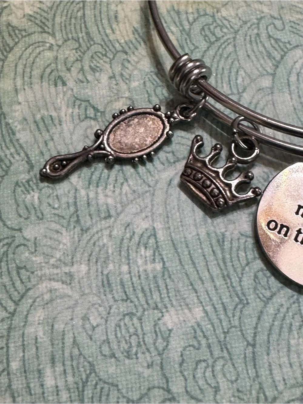 SNOW WHITE THEMED CHARM BANGLE BRACELET